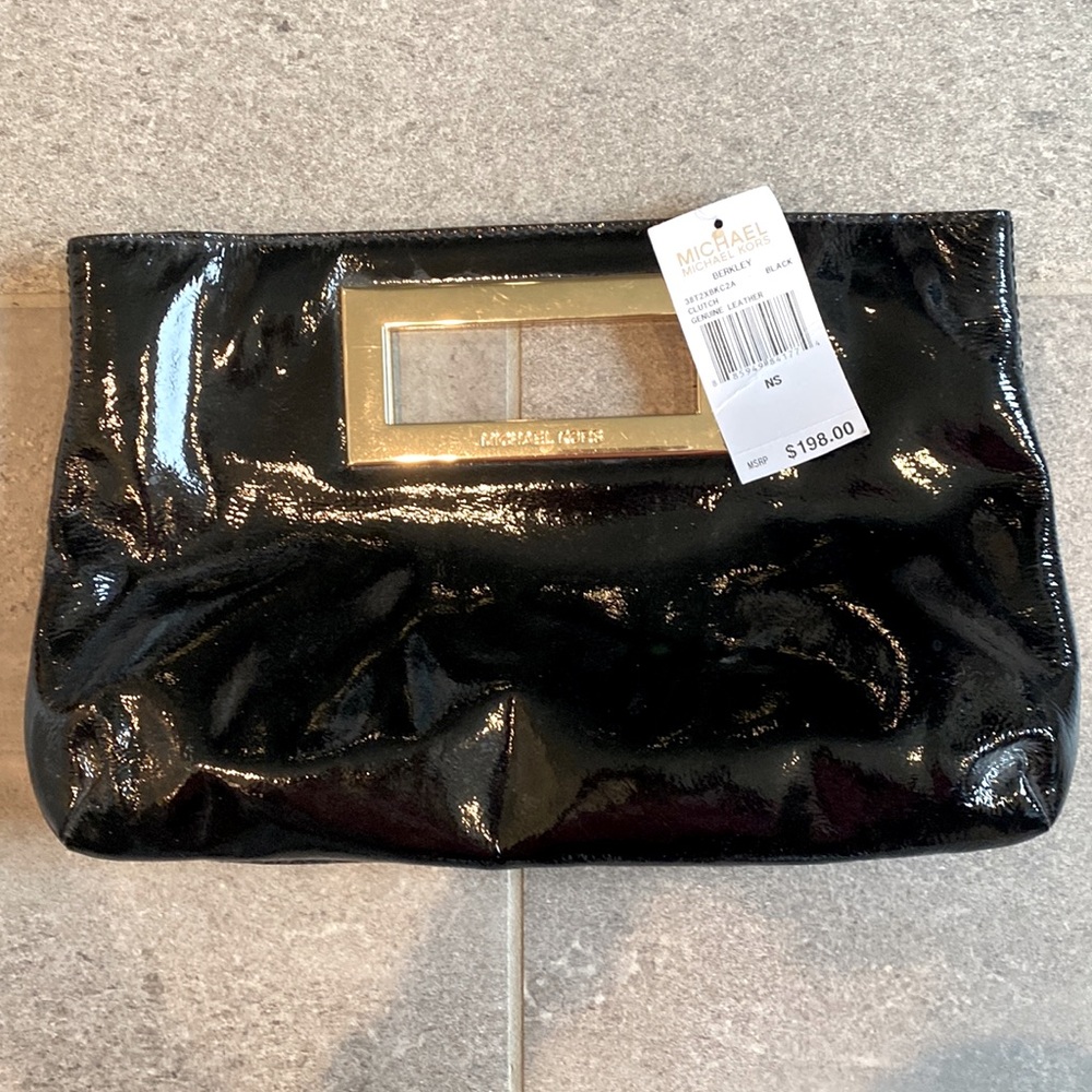 Michael Kors leather handbag clutch NWT